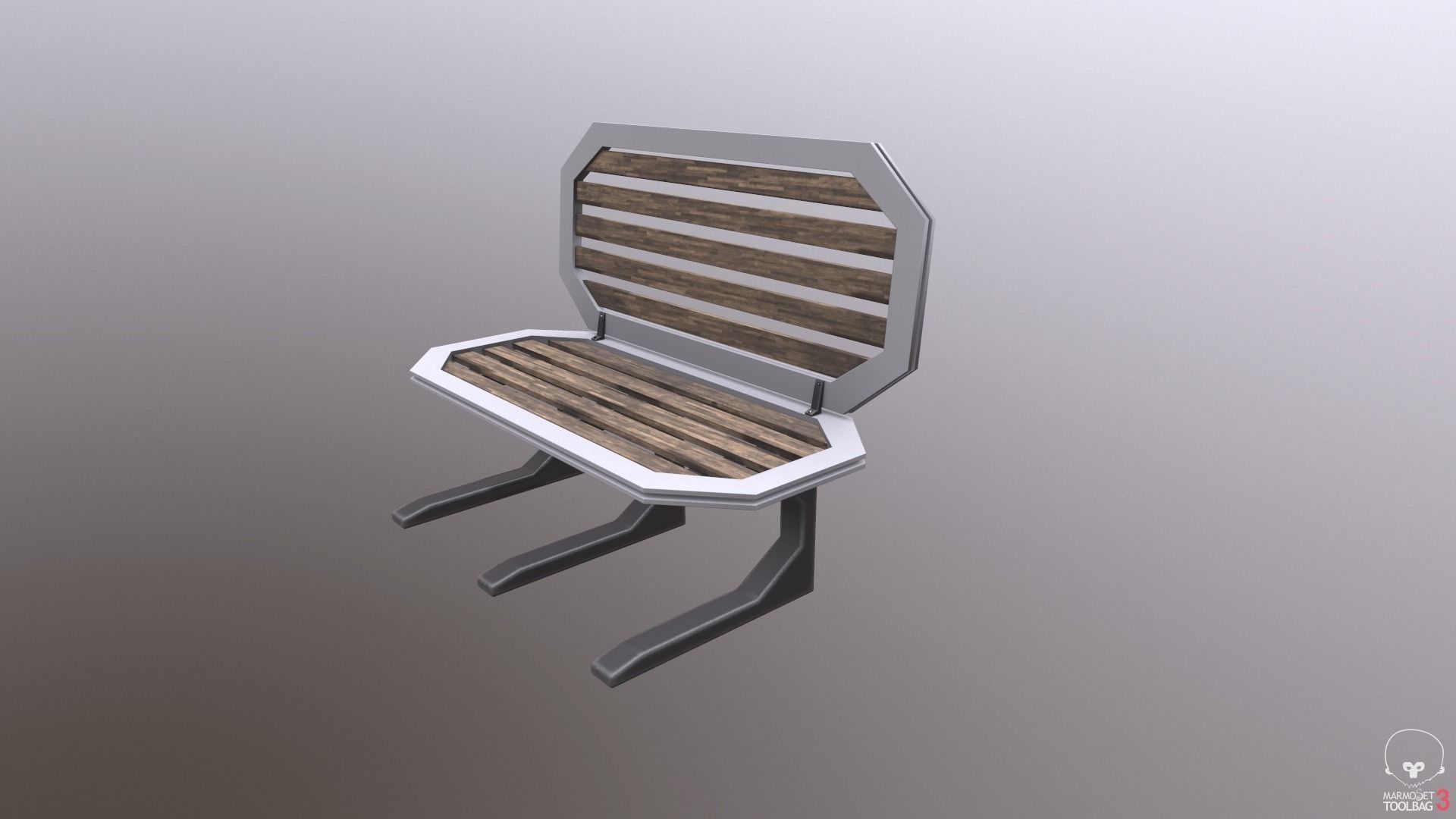 Simple Sci-fi Bench Free 3D model