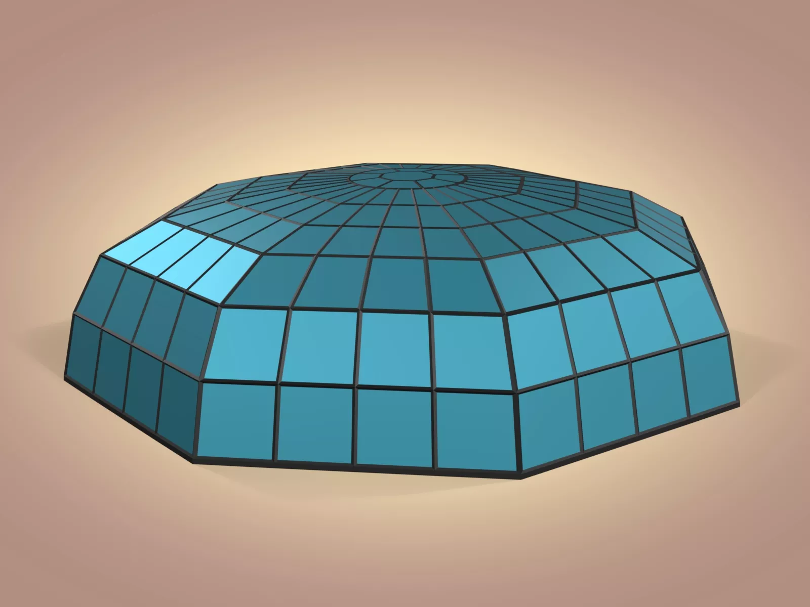 Dome Building Low-poly 3D model