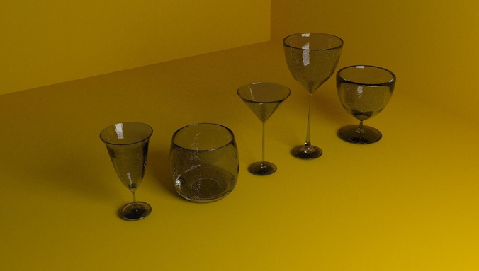 Liquor Cup Set 3D model