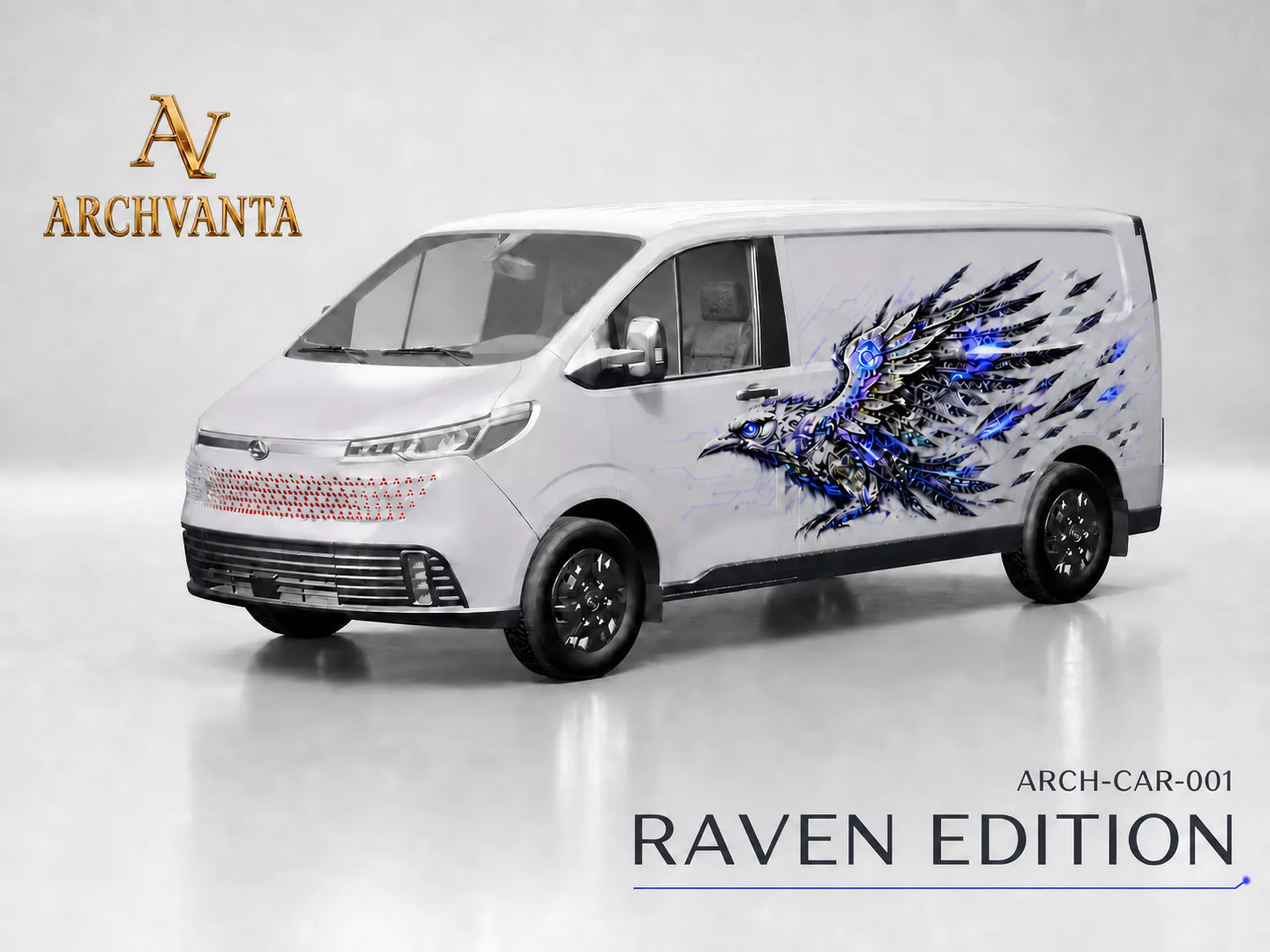 Raven Edition Cargo Van High Detail 3D Model 3D model