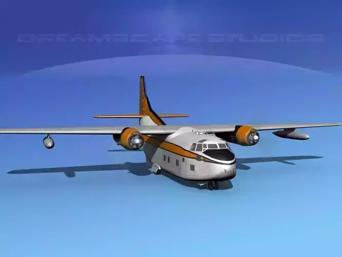 Fairchild C-123B Provider Essex Cargo 3D model