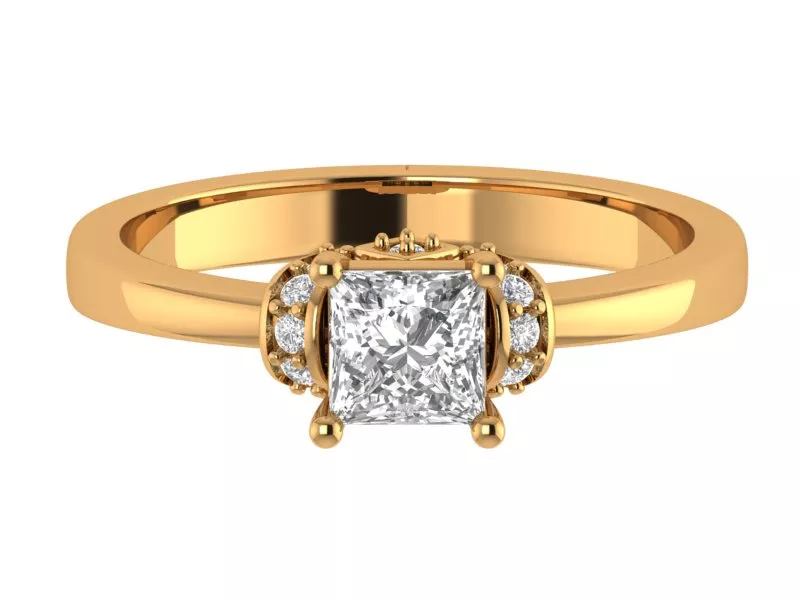 Princess Engagement Ring 3D print model