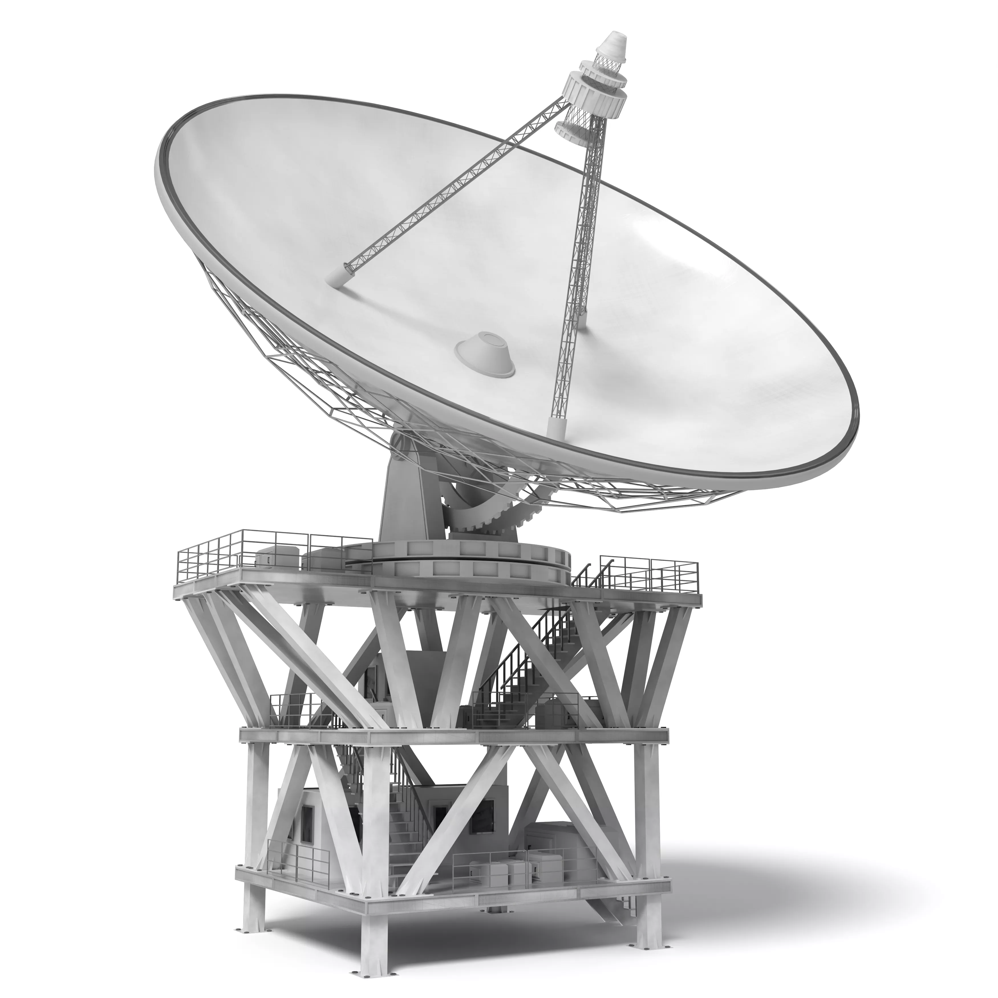 Stylized Military Space Radar Unit 3D model