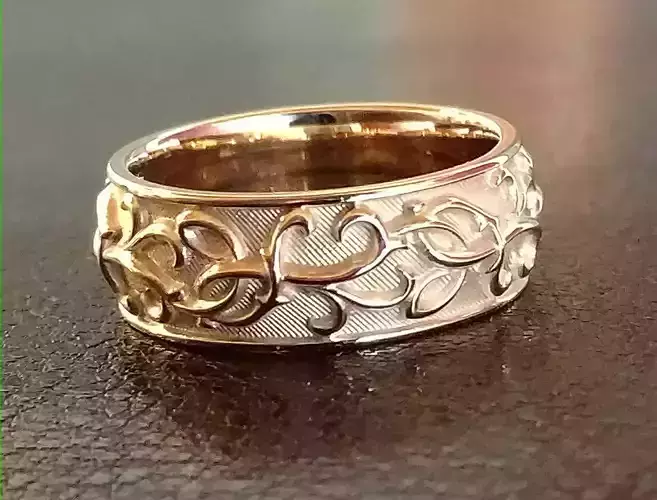 Thistle wedding rings - original 3D print model