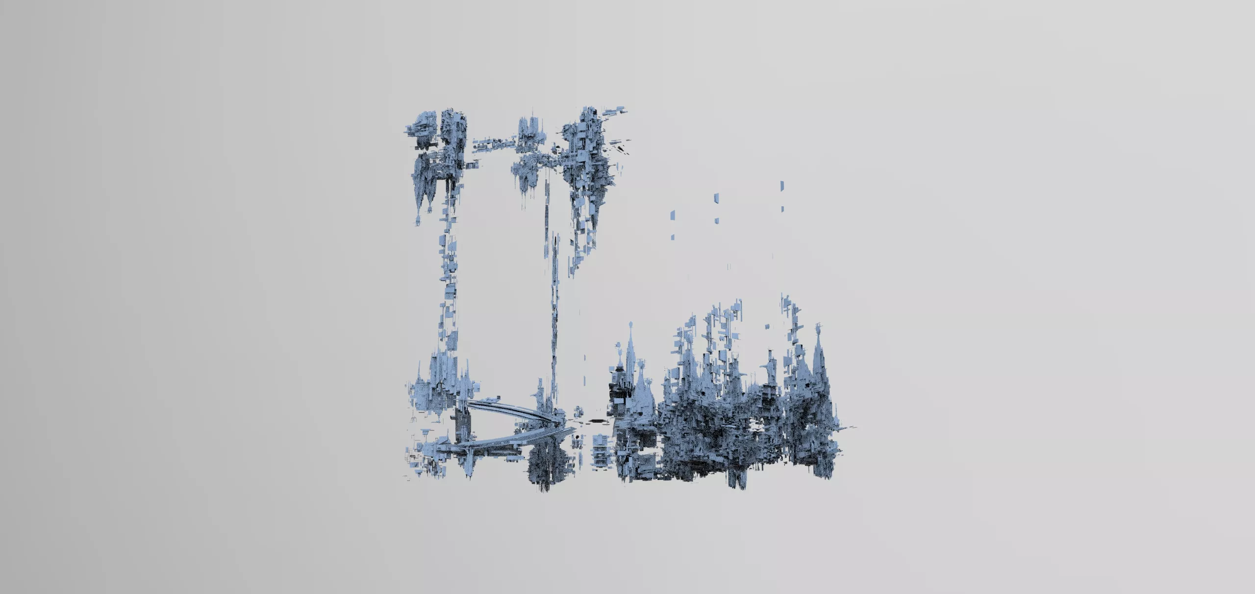 Hell damnation tower collection 3 sci fi Low-poly 3D model