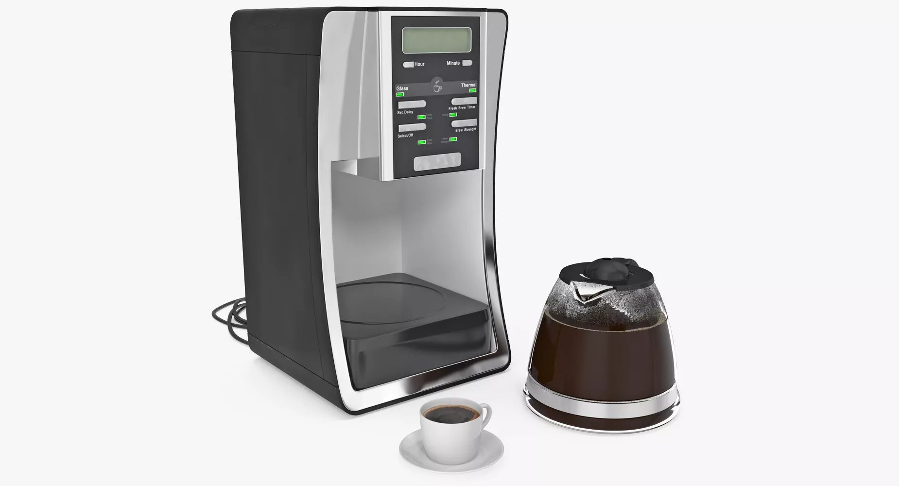 Coffee Maker with Cup 3D model