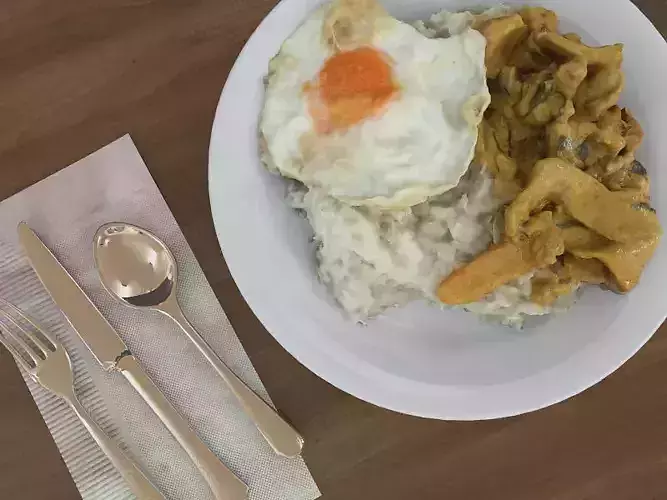 Plate of Food Rice and Egg 3D model