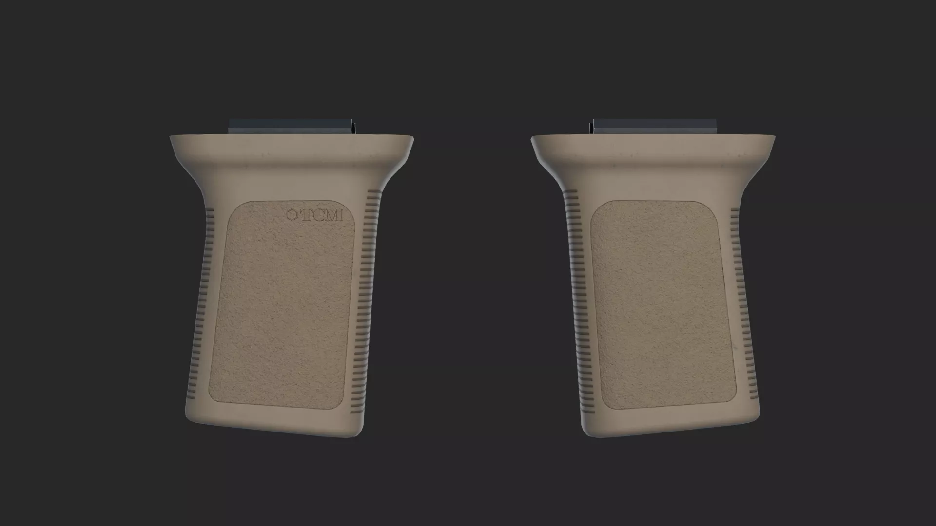 FREE Tactical Stubby Vertical Grip - 3 Color Variations Free low-poly 3D model