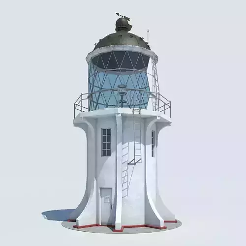 Cape Reinga lighthouse Low-poly 3D model