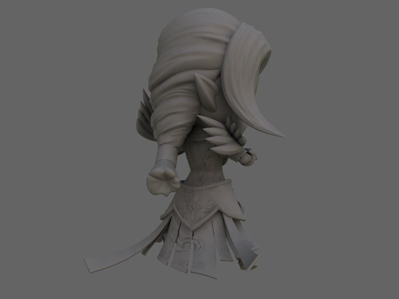 gabriel female elf 3D print model_5