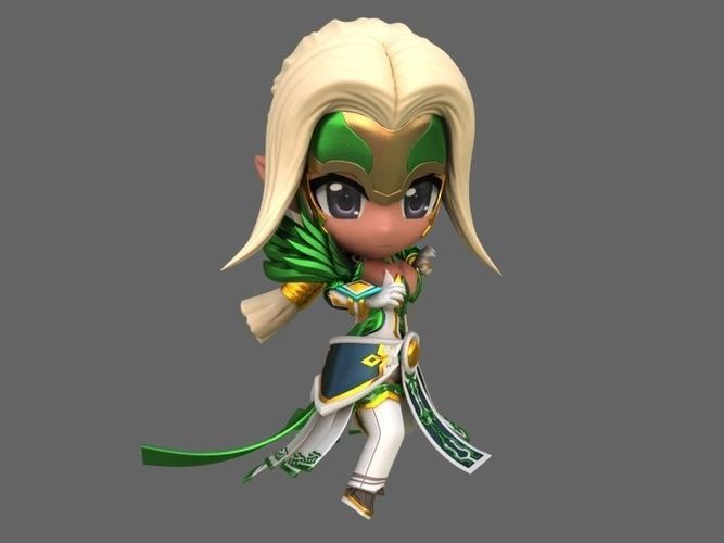 gabriel female elf 3D print model