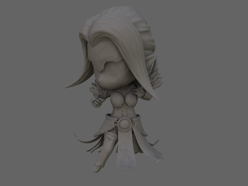 gabriel female elf 3D print model_7