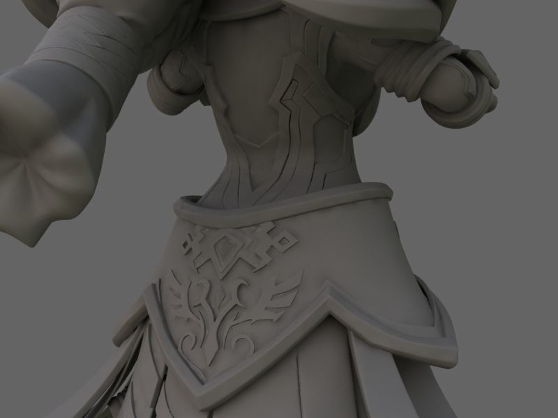 gabriel female elf 3D print model_9