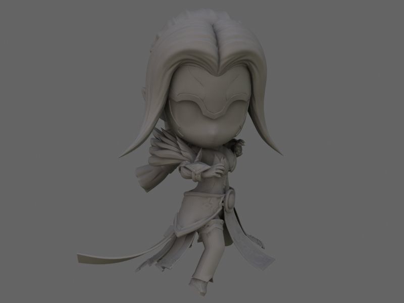 gabriel female elf 3D print model_4