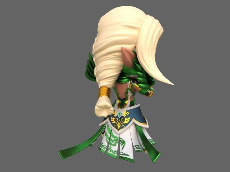 gabriel female elf 3D print model_2