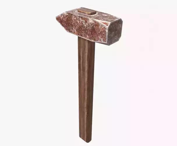 Rusty Hammer Low-poly 3D model