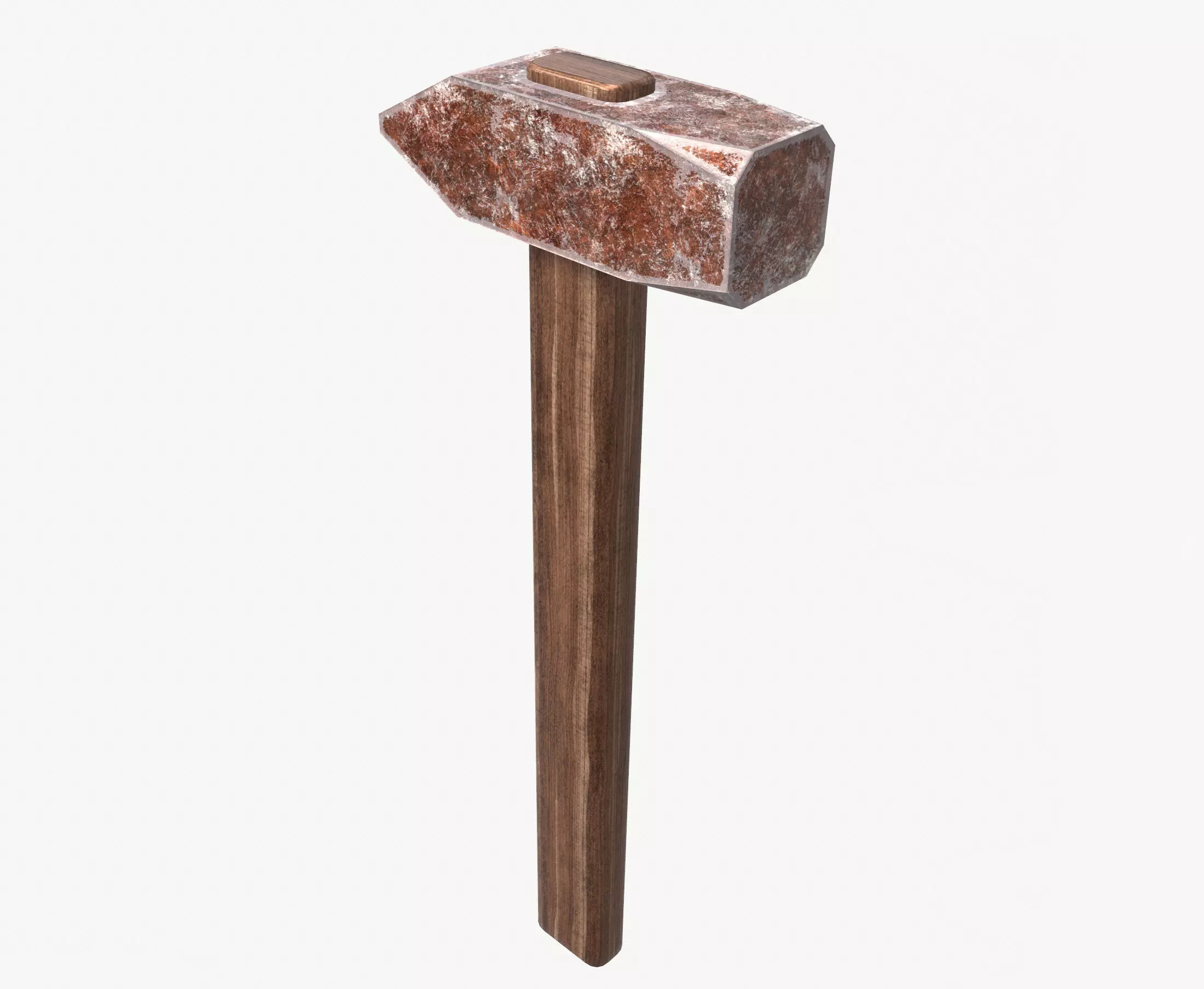 Rusty Hammer Low-poly 3D model_0