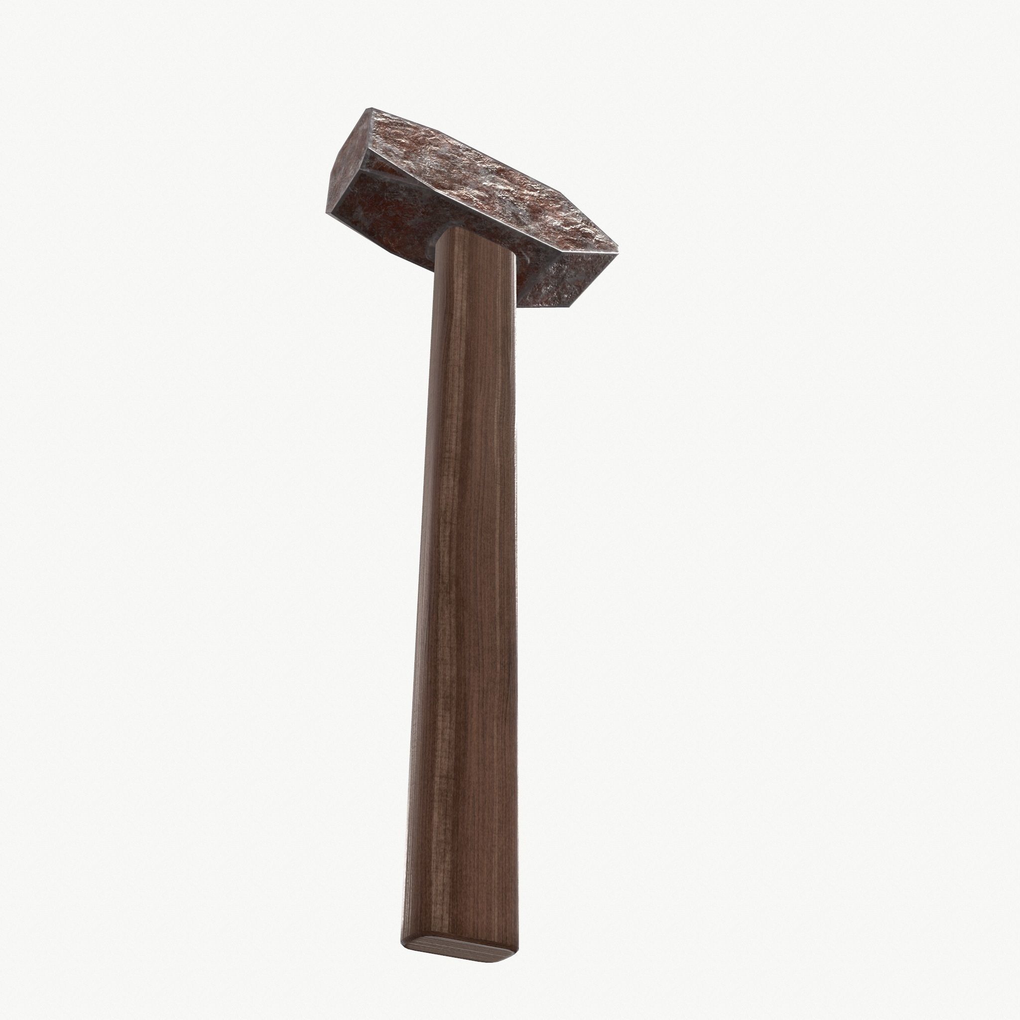 Rusty Hammer Low-poly 3D model_2