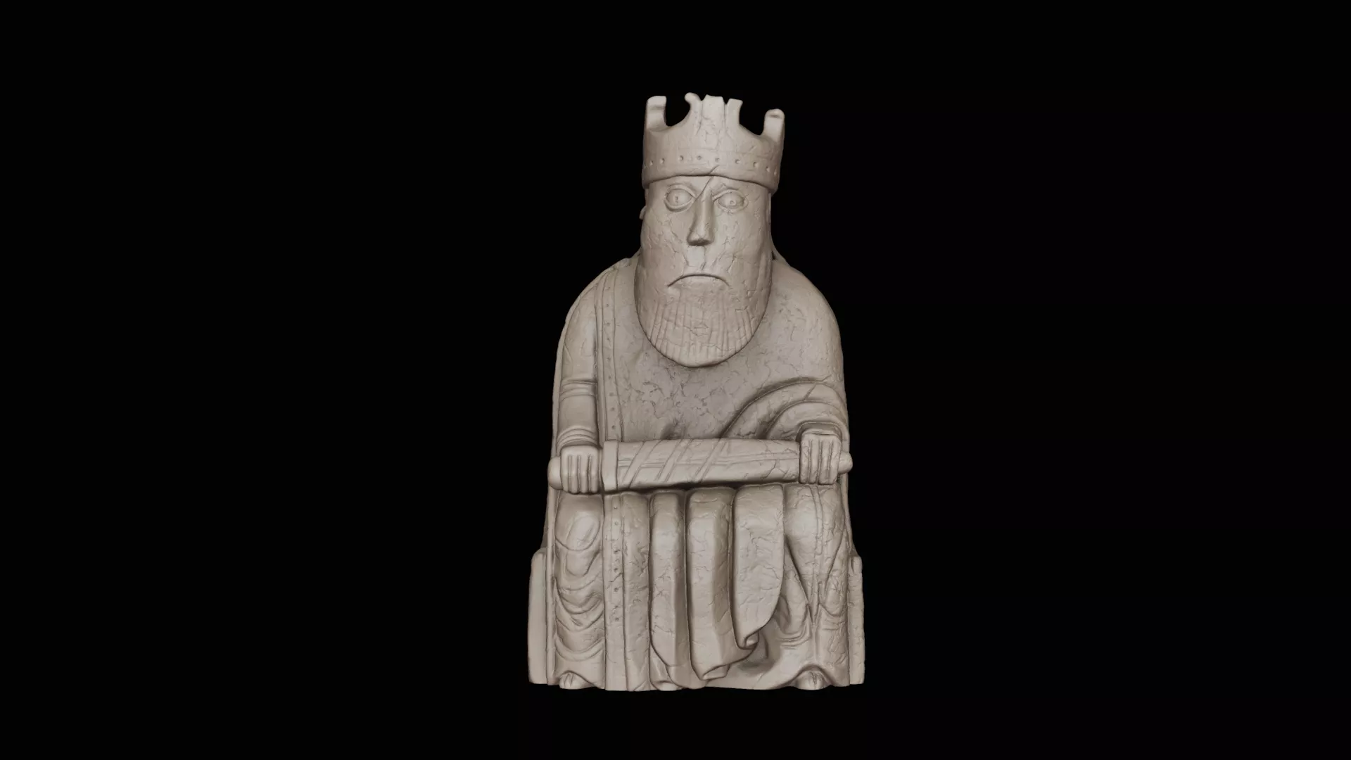 The Lewis chess king pieces for 3d printing 3D print model 3D print model