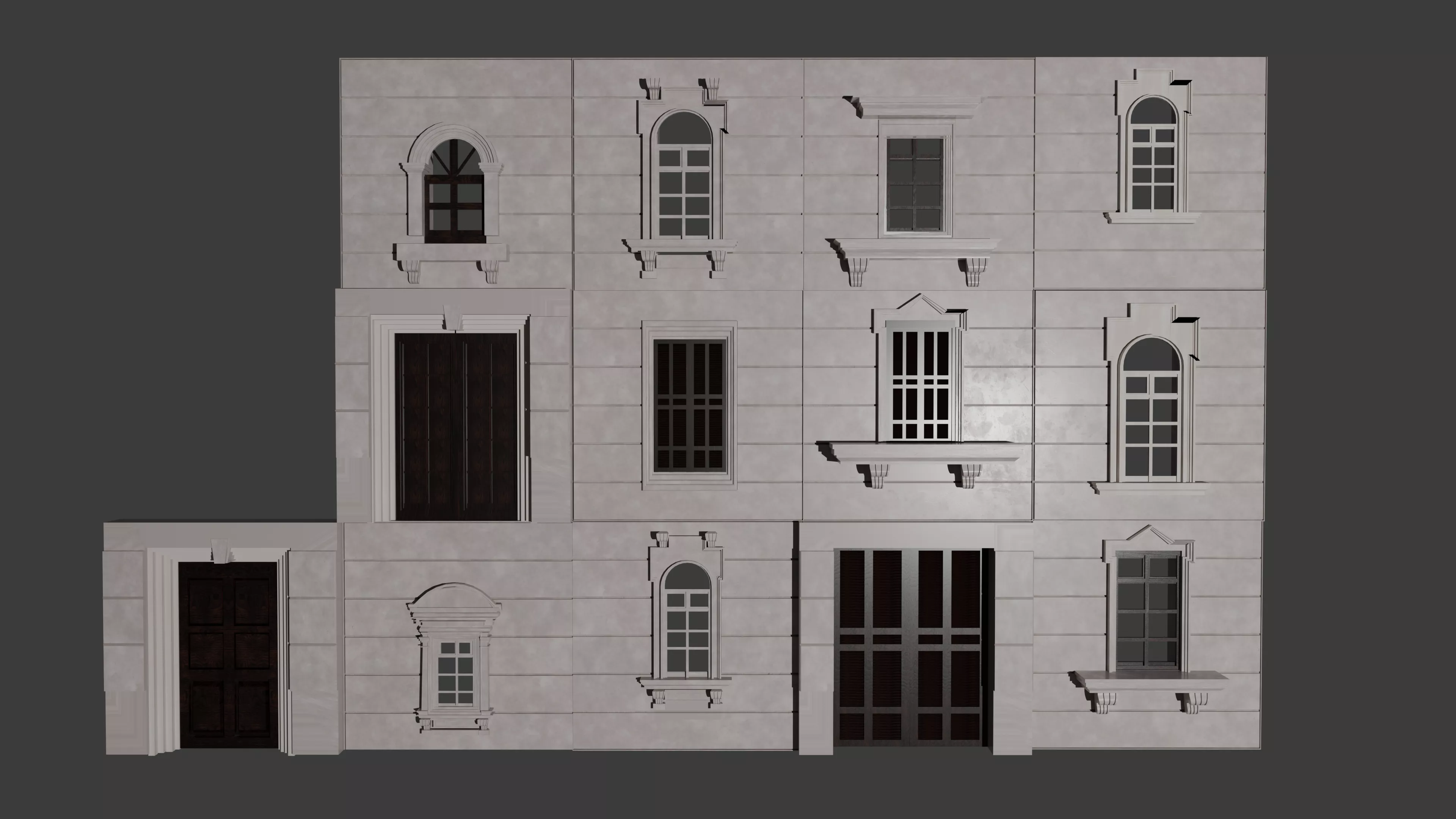 Neoclassical Modular Architecture Asset Pack 3D model