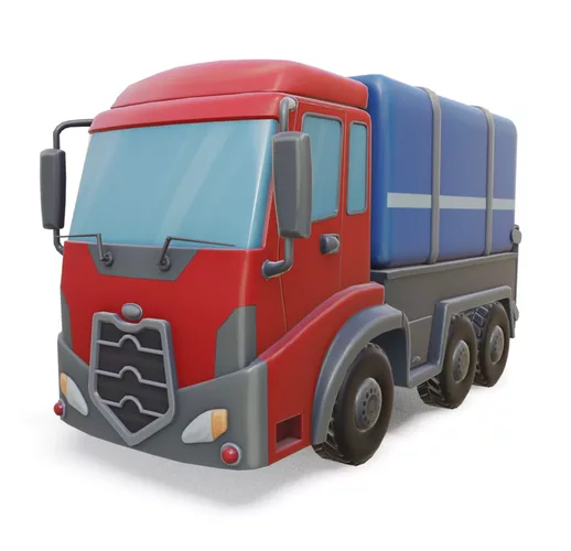 Stylized Tanker Trucker Rigged