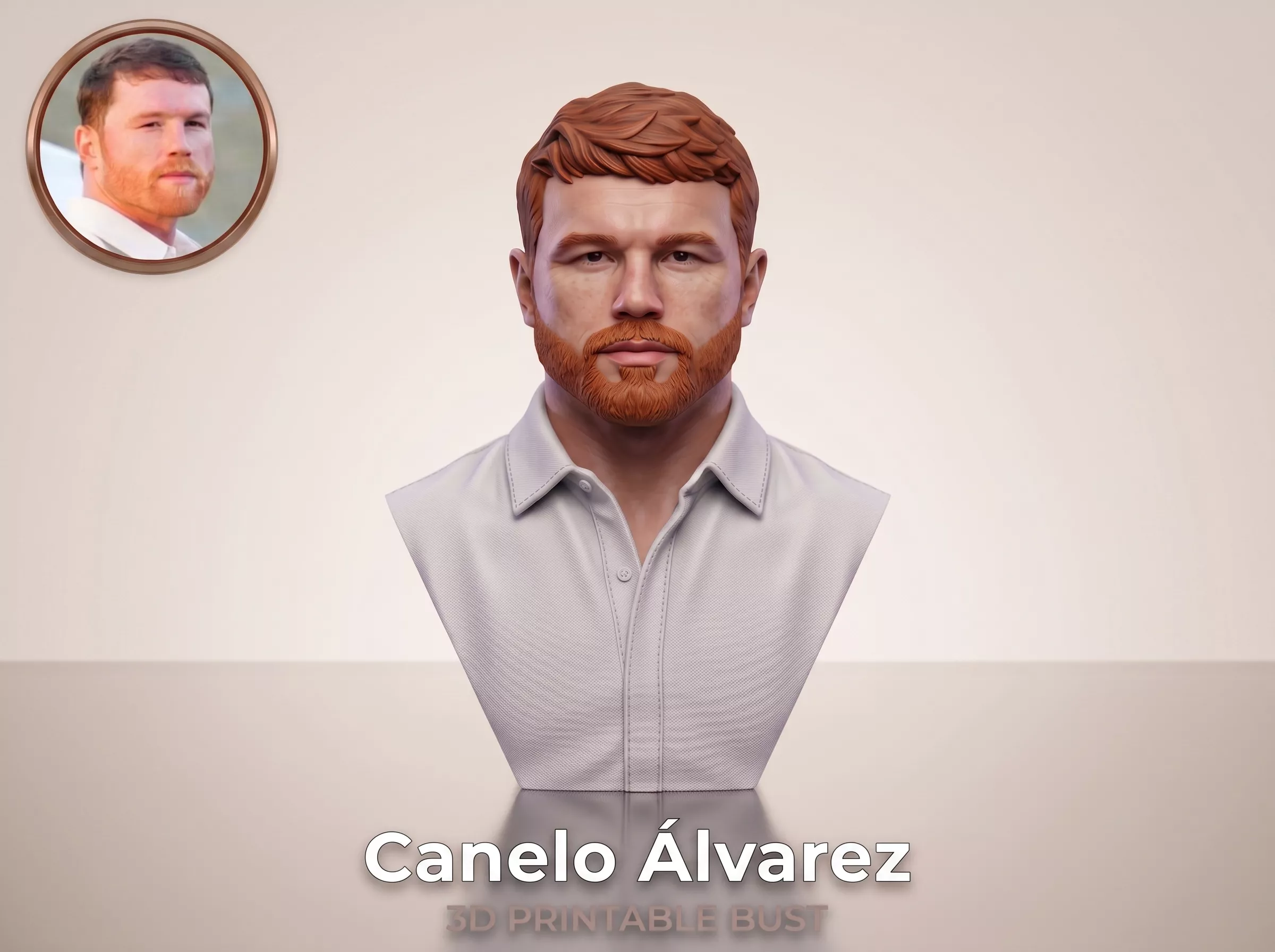 Canelo Alvarez 3D Printable Bust 3D print model