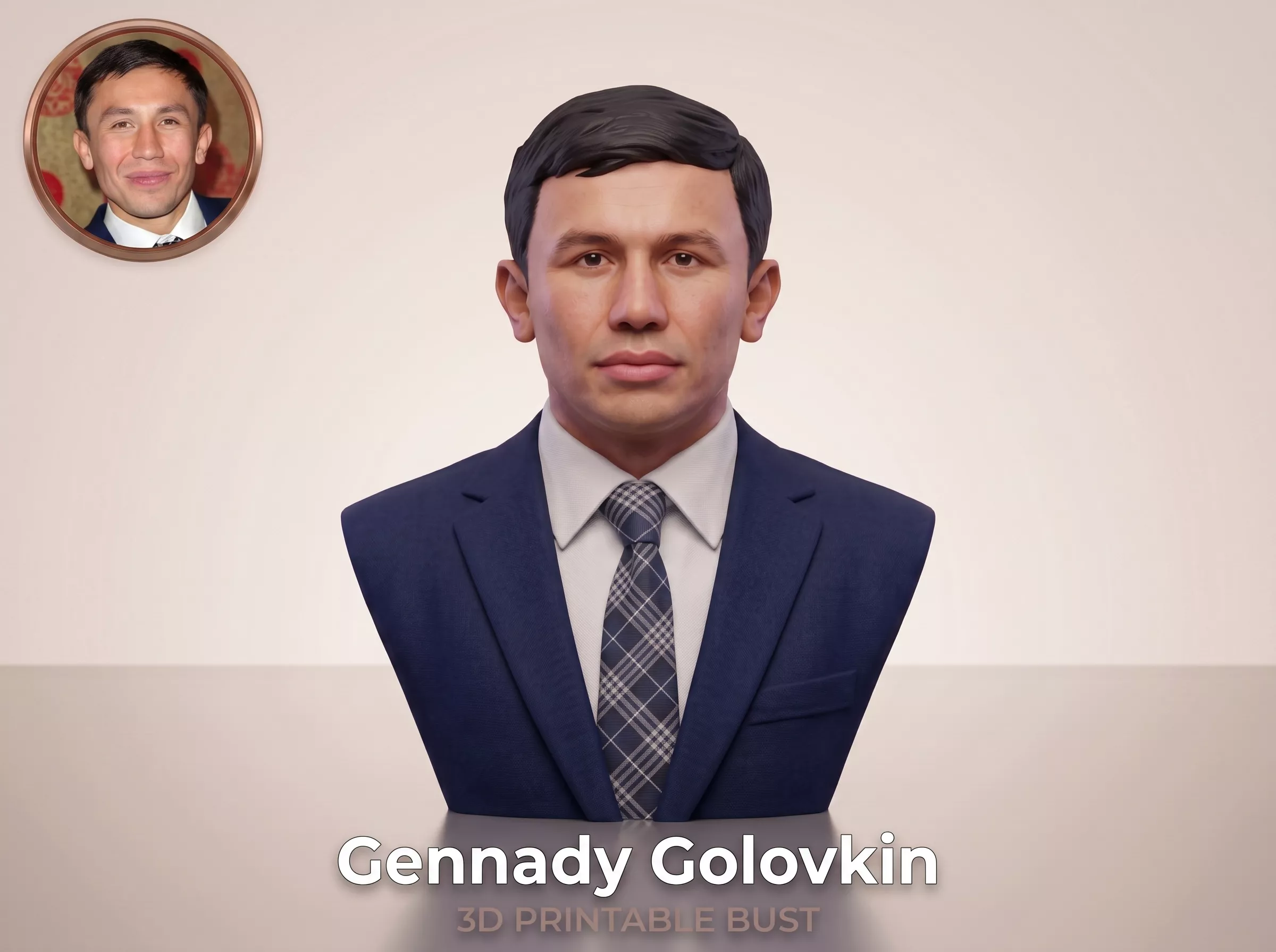 Gennady Golovkin 3D Printable Bust 3D print model