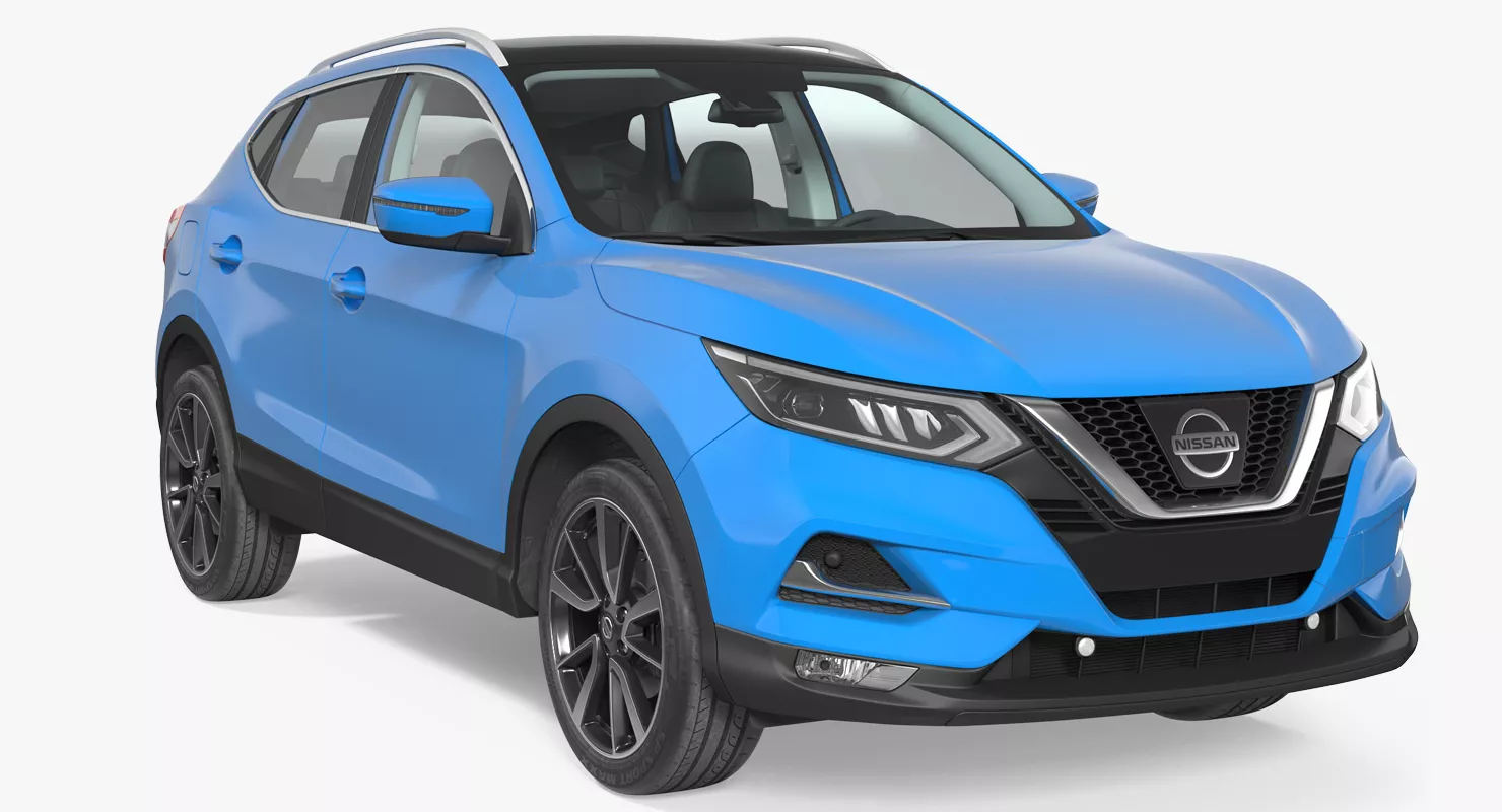 Nissan Qashqai 2017 Simple Interior 3D model