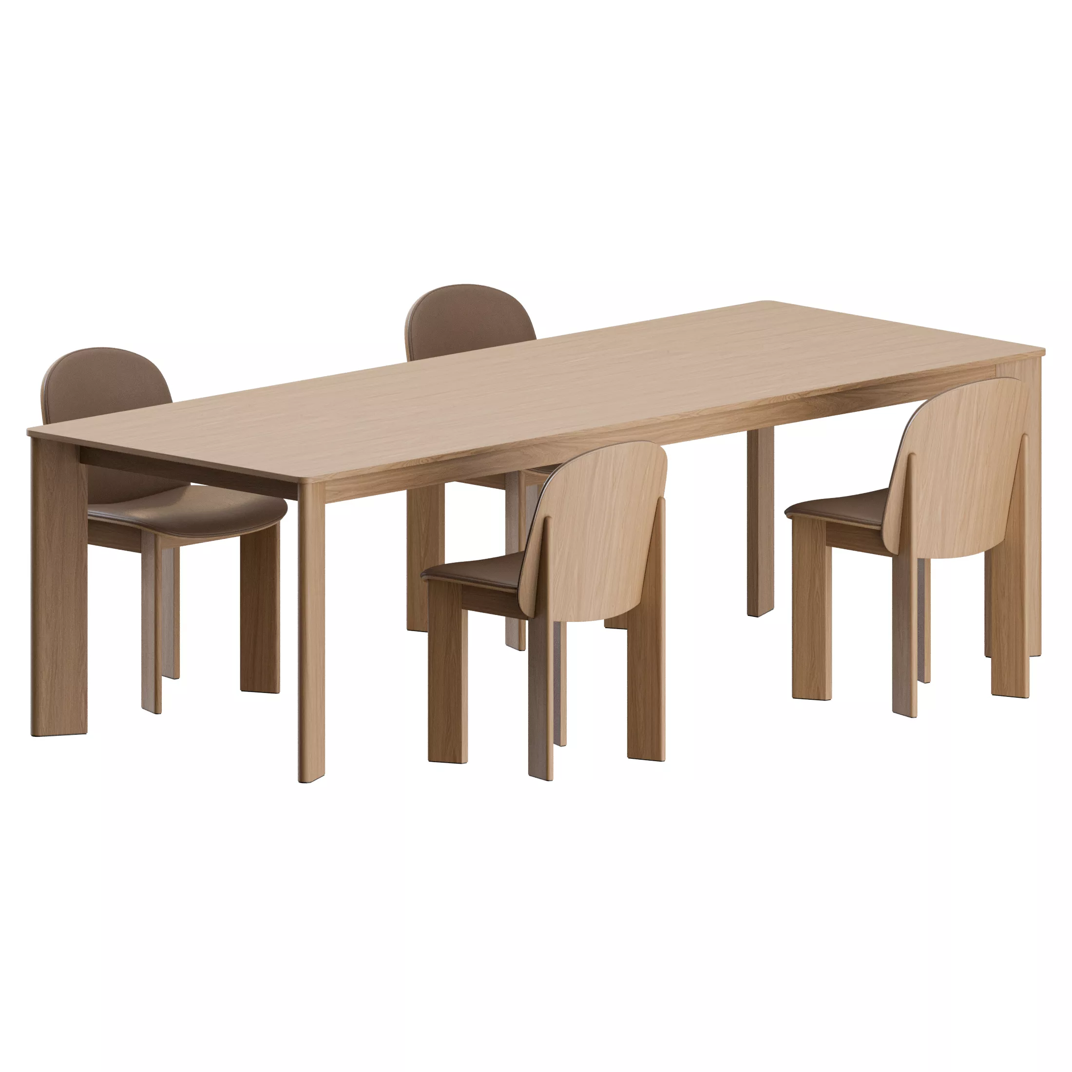 Chisel Dining Set Rectangular by Hay 3D model