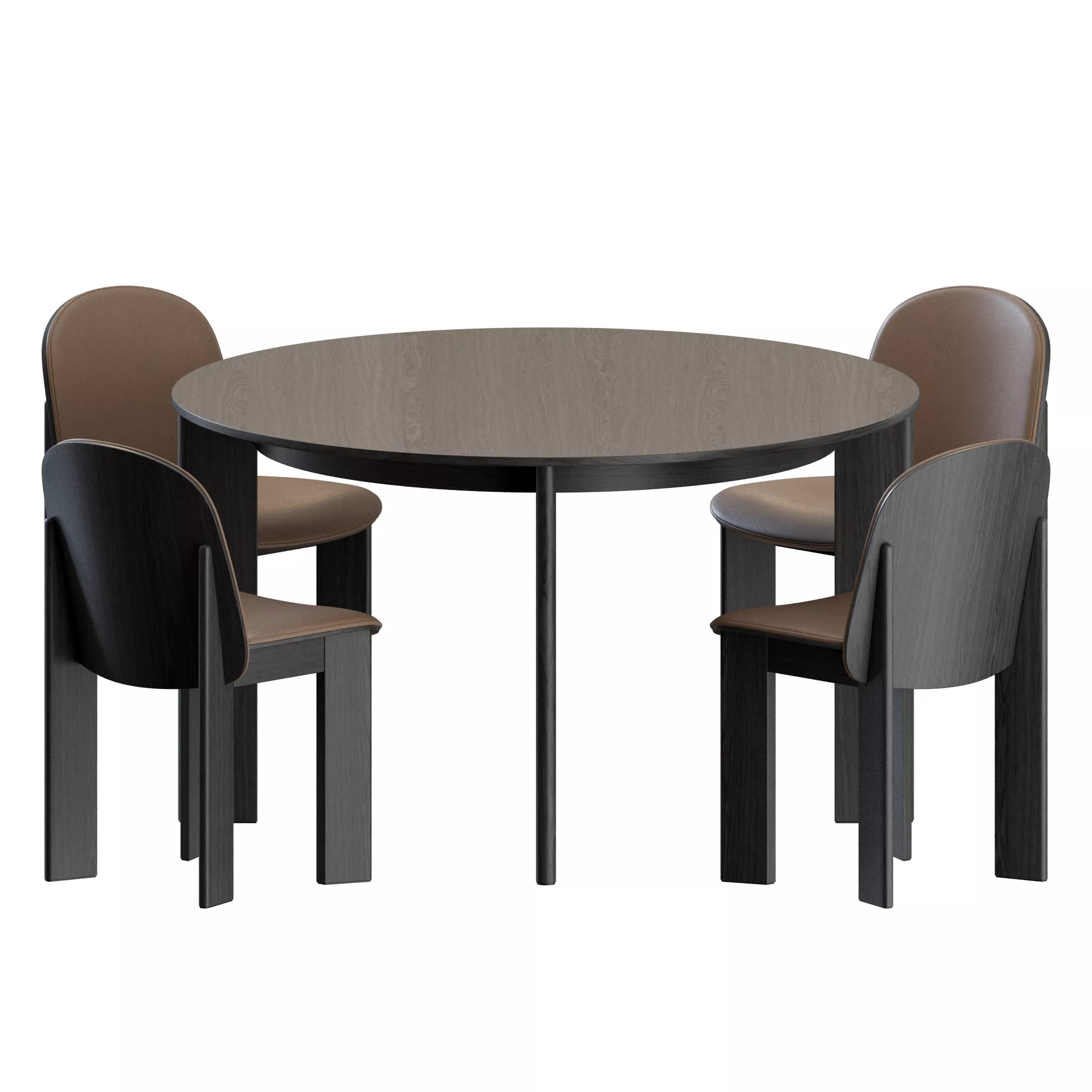 Chisel Dining Set Round by Hay 3D model