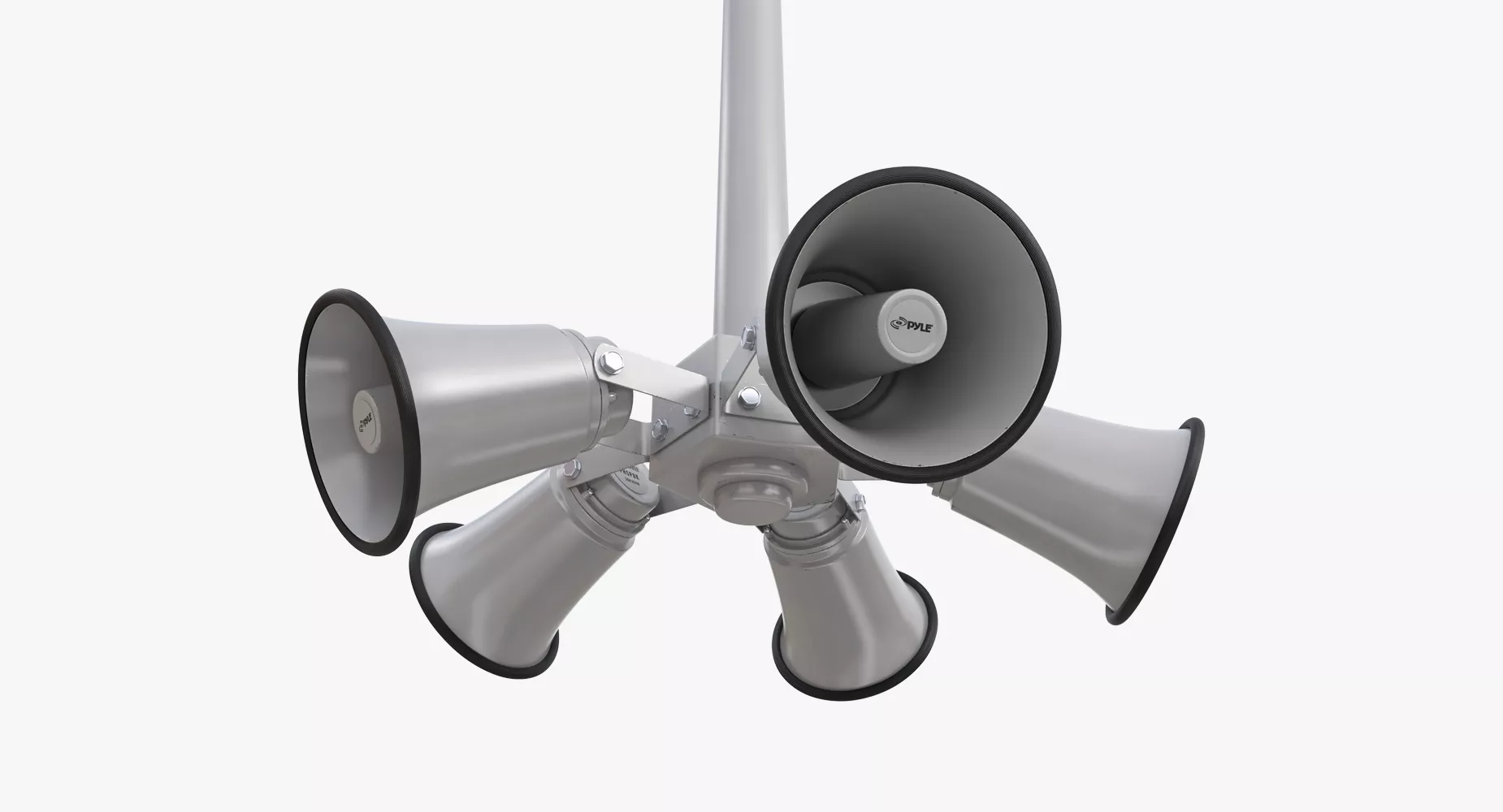 Outdoor Broadcast Horn System Pole Mount 3D model