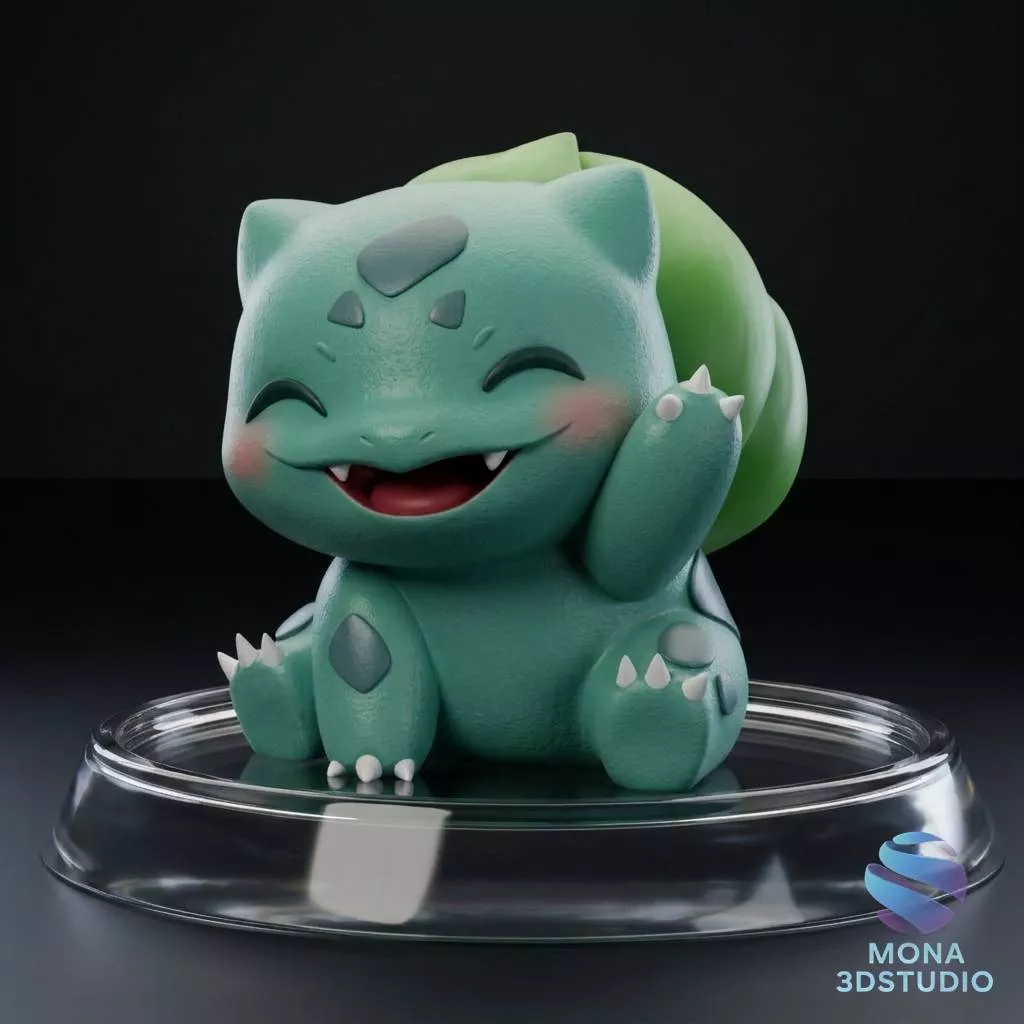 Cute Happy Bulbasaur - 3D Printable STL Model Free 3D print model