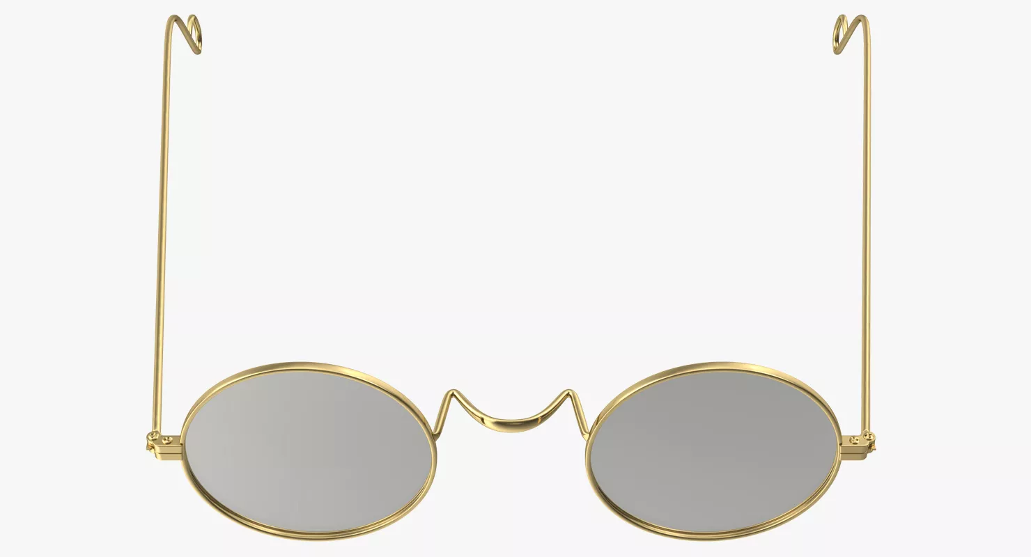 Classic Round Glasses 3D model