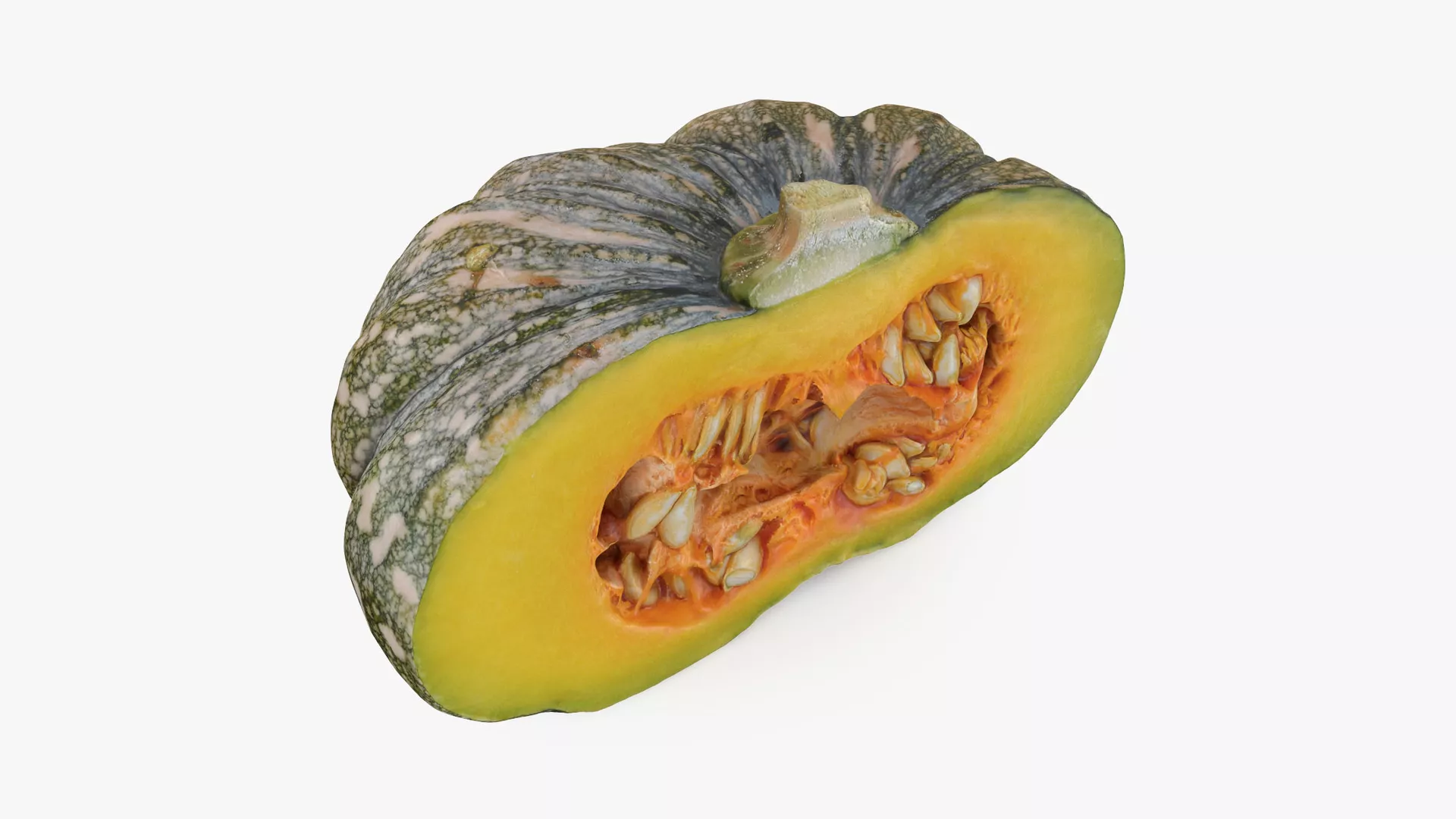 Asian Pumpkin Half Low-poly 3D model