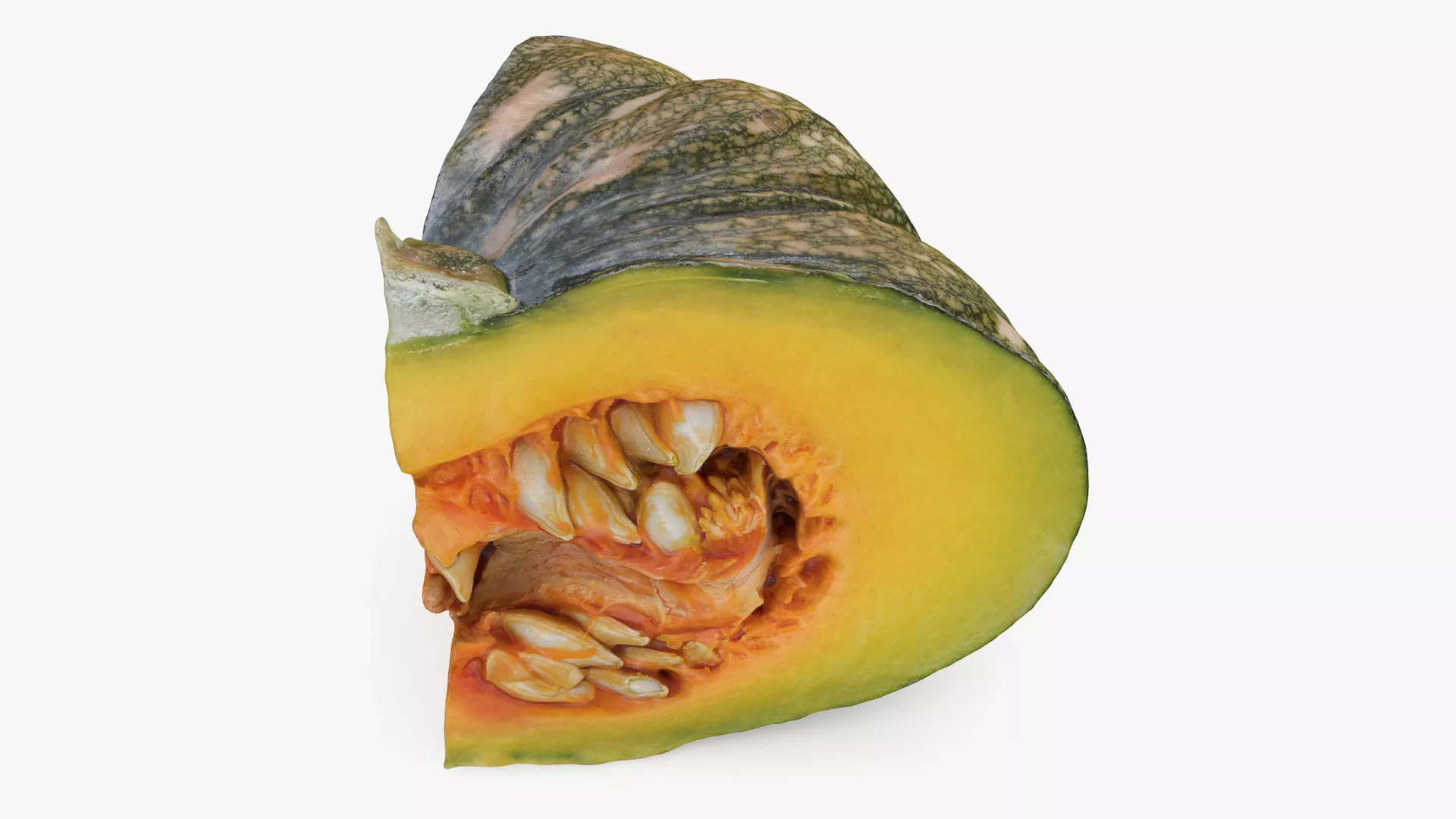 Asian Pumpkin Slice Low-poly 3D model