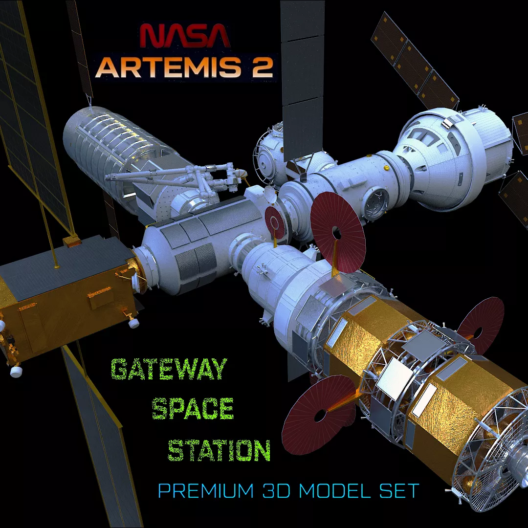 Gateway Space Station Ultra Pack 3D model