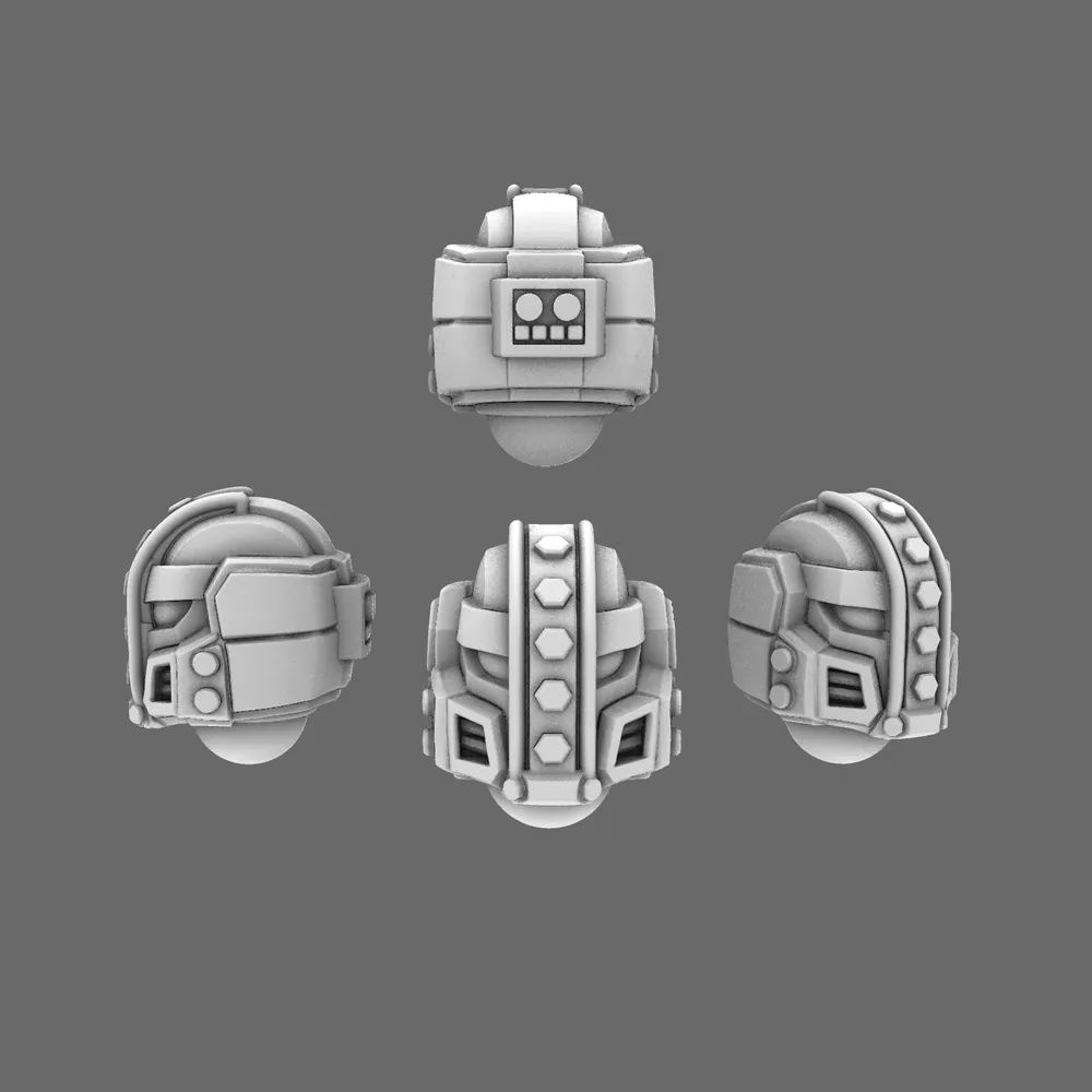 Space Knights V7 Iron Eagle Helmets 3D print model