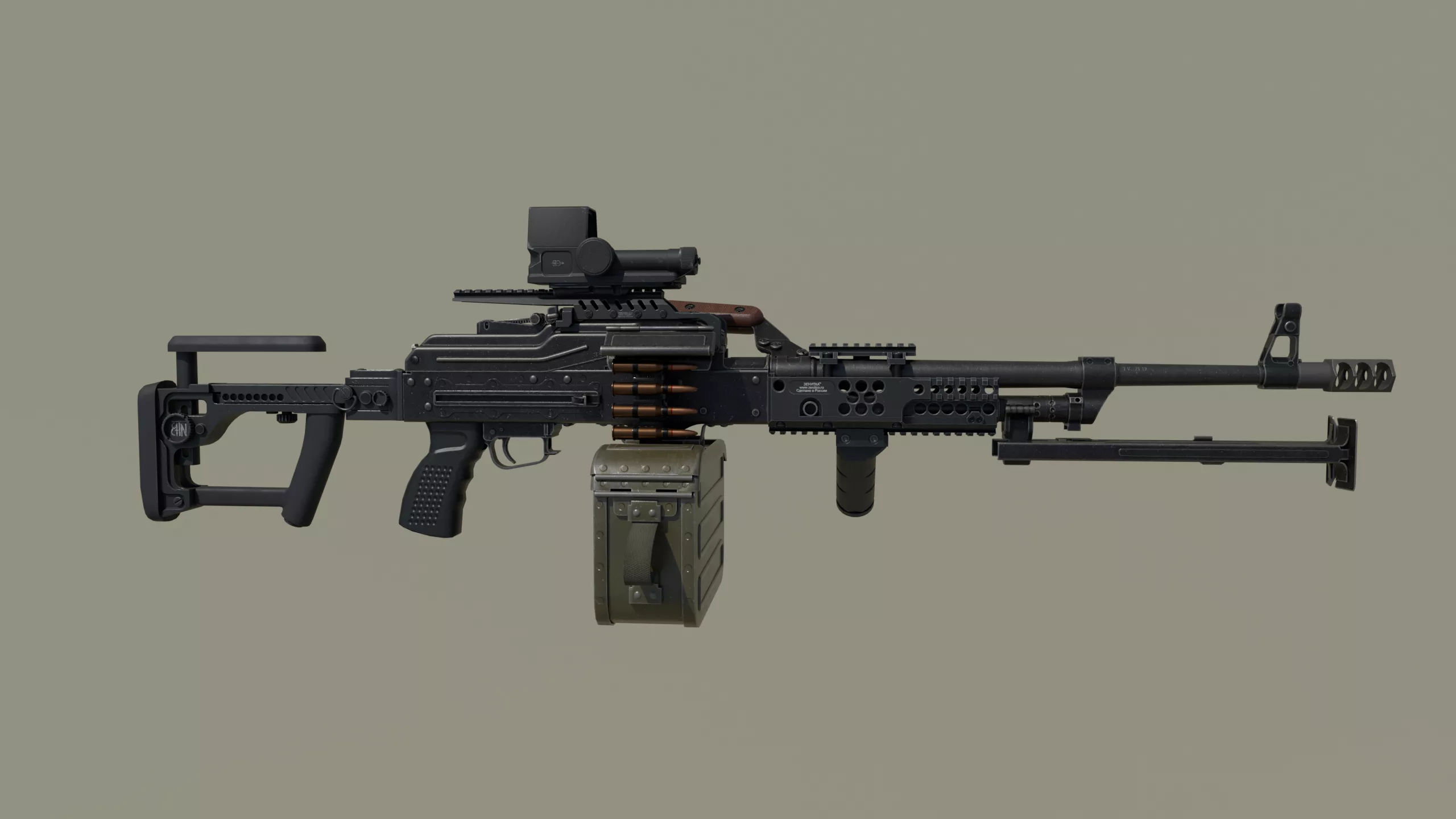 PKM Zenitco Light Machine Gun 3D Model Pack