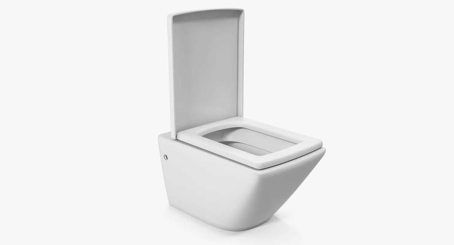 Back To Wall Toilet White 3D model