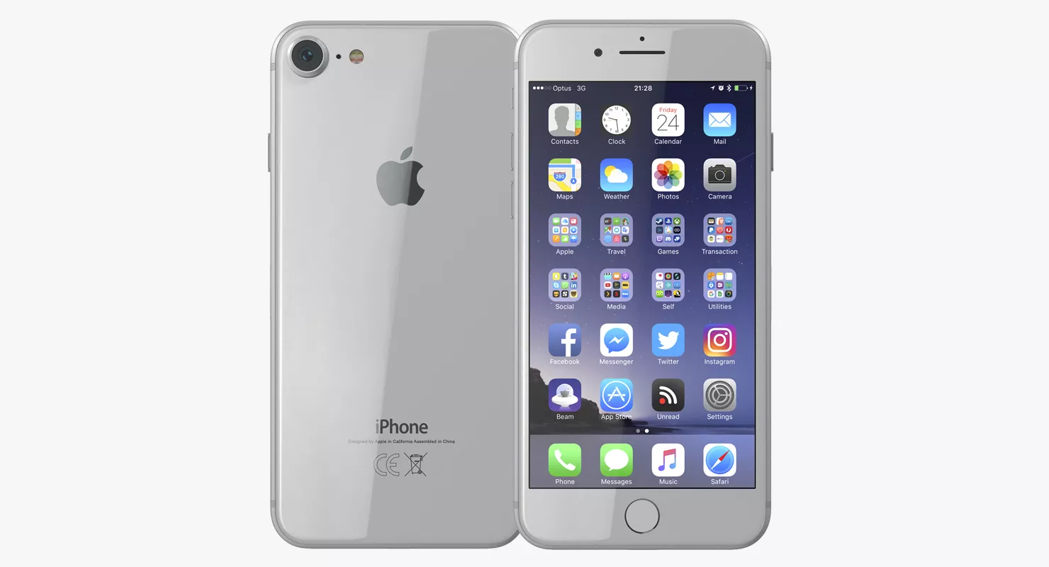 iPhone 8 Silver 3D model