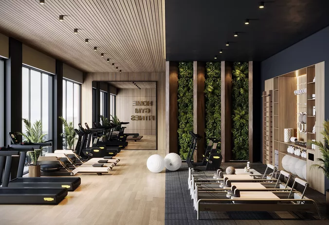 Modern Luxury Home Gym Interior 01