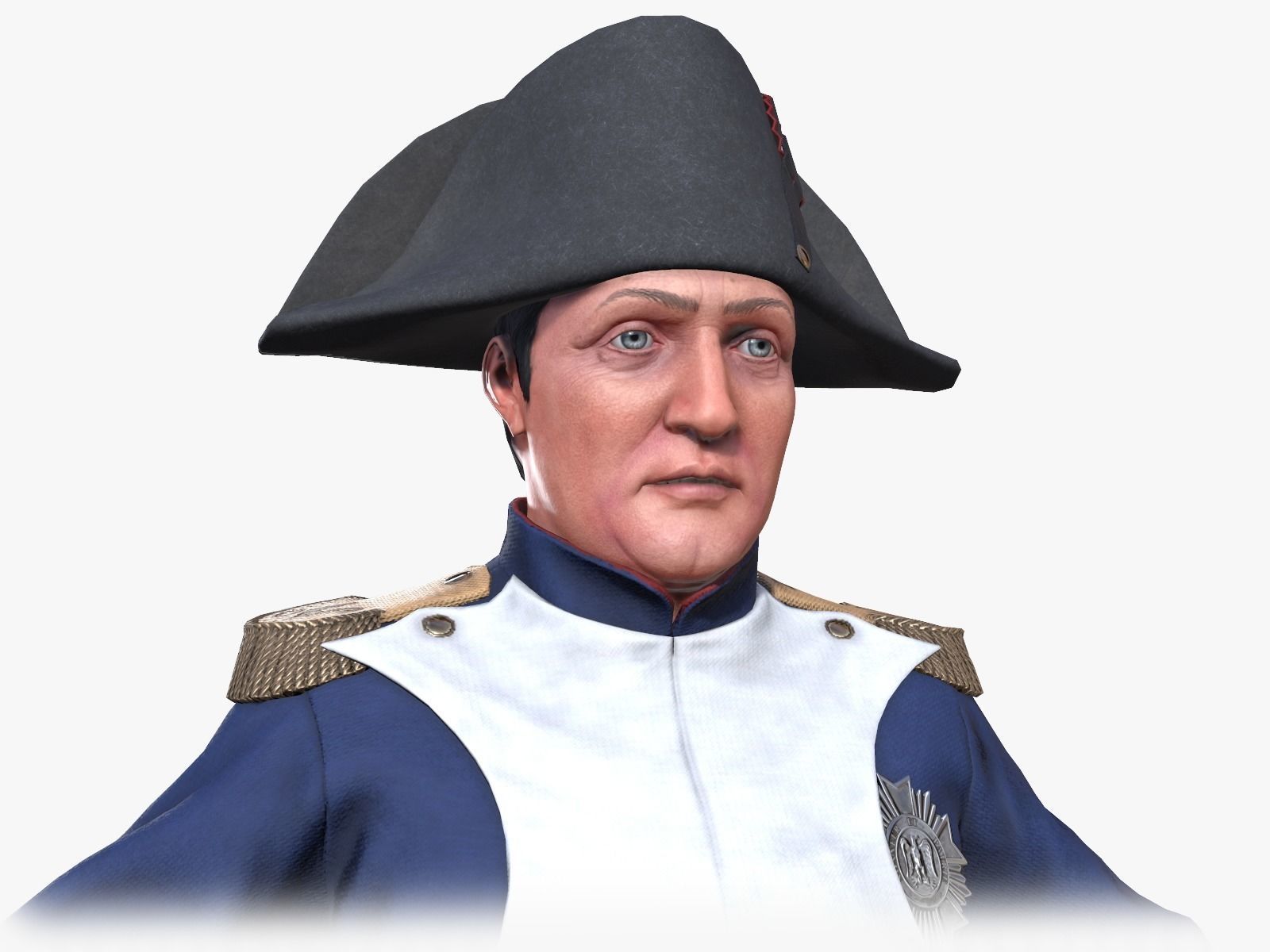 Napoleon Bonaparte I Low-poly 3D model_0
