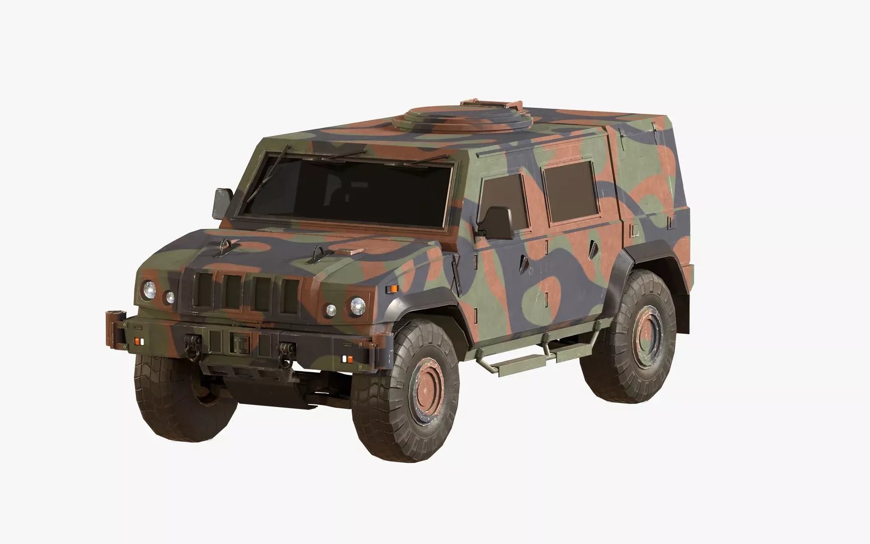Iveco LMV Light Multirole Vehicle LODs Game Ready Low-poly 3D model