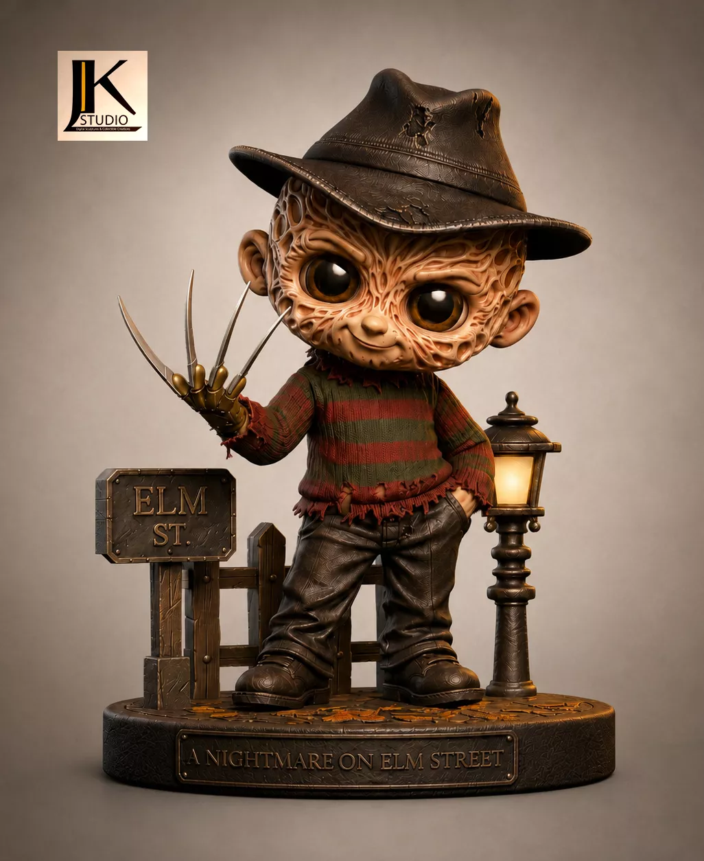 Chibi Freddy Krueger A Nightmare on Elm Street STL 3D print model