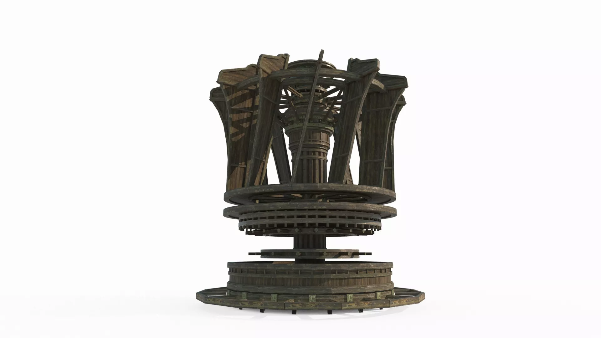 Ancient magical style wind engine 3D model