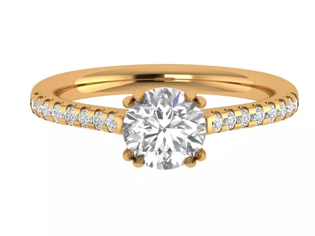 Round Engagement Ring 3D print model