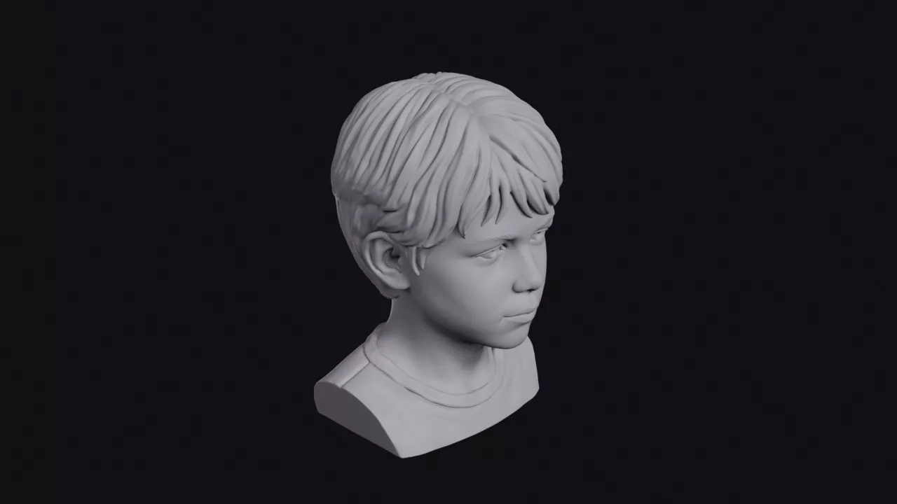 Nordic Boy With Fair Hair Bust 3D print model