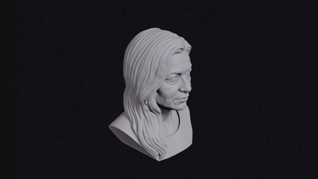 Mexican Woman With Long Hair Bust 3D print model