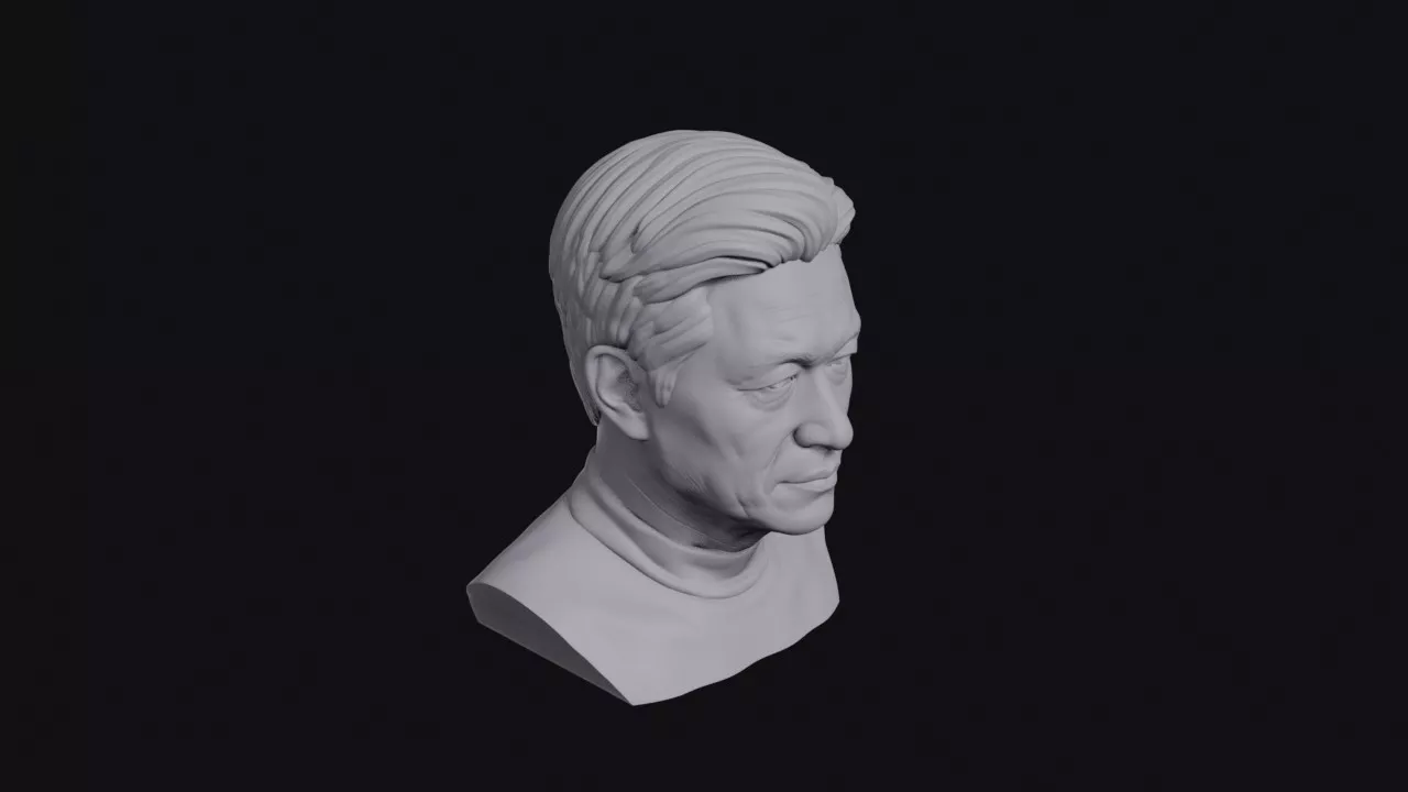 Korean Man With Strong Jaw Bust 3D print model