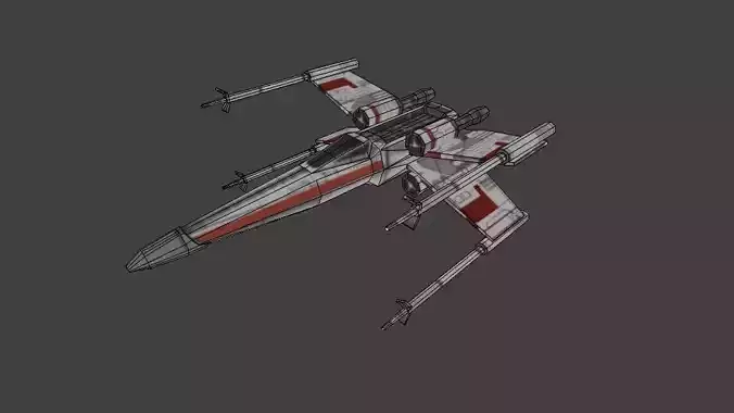 XWING star wars x - wing fighter 3D print model